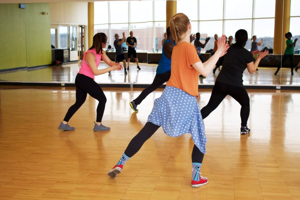 gym staff leading class